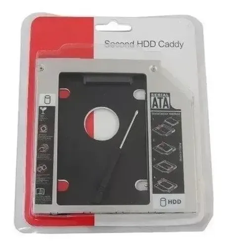 Caddy case adaptador universal 9.5mm segundo hd ssd sata no note