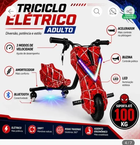 TRICICLO ADULTO E INFANTIL