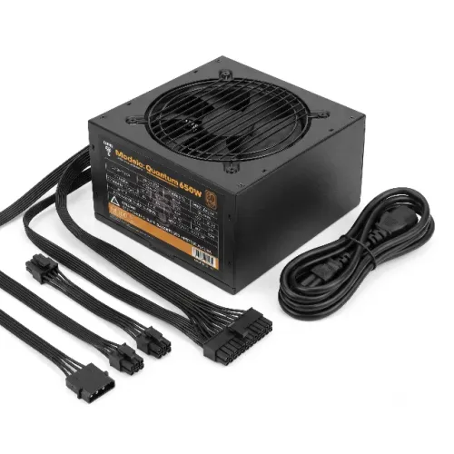 Fonte de Alimentação Clanm Quantum 650W 80 Plus Bivolt ATX PFC Ativo "NOVO"