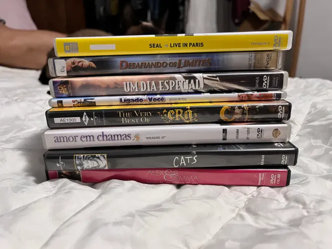 Lote 08 dvds originais filmes e shows