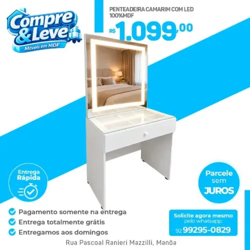 Camarim com espelho jateado 