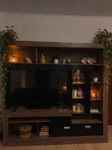 Estante completa para sala de estar
