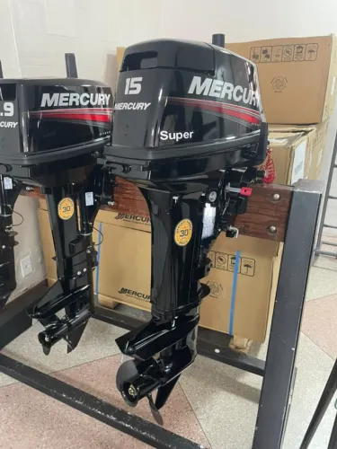 Motor de Popa Mercury 15 HP Super 2 Tempos - Pronta Entrega