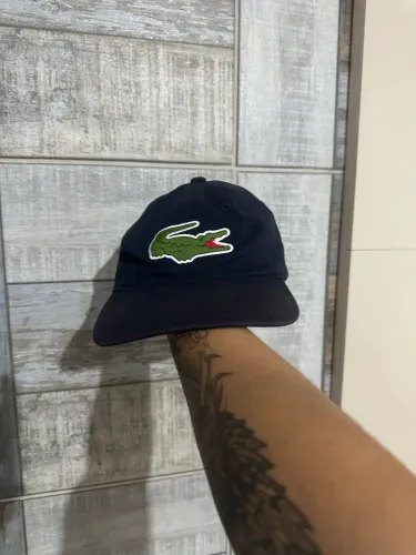 Boné Lacoste Big croc azul escuro Original 
