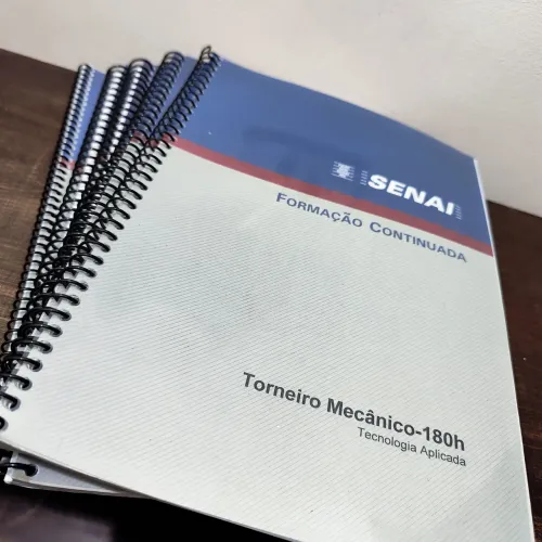 Kit Apostilas SENAI - Torneiro Mecânico 180h (4 Apostilas + Caderno de Atividades)