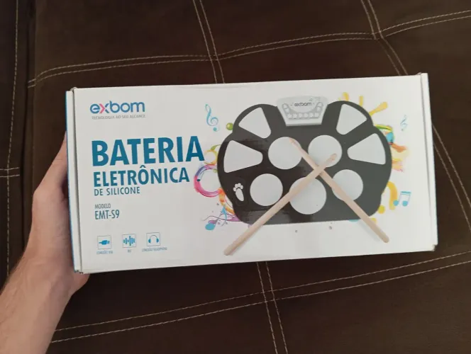 Bateria Eletrônica de Silicone Exbom EMT-S9