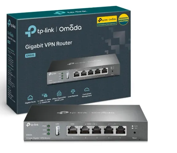 Roteador Load Balance TP-Link ER605 Omada VPN Gigabit