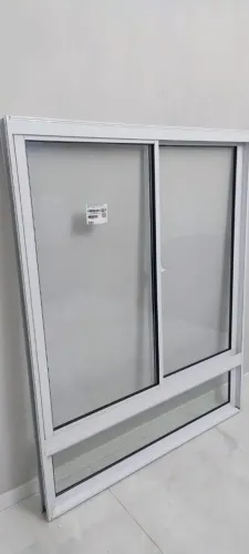 Janela 2 Folhas + Vidro Fixo Alumínio Branco (1,20 L x 1,50 A)