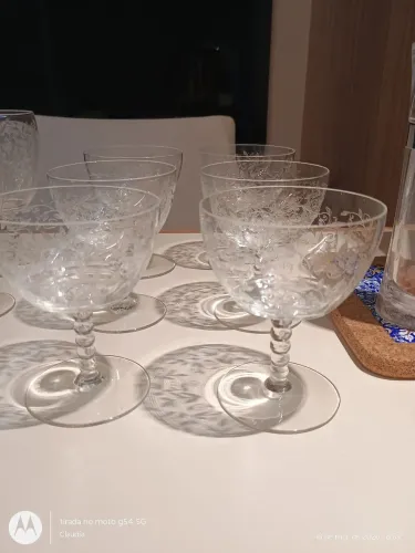 Taça de cristal lapidado