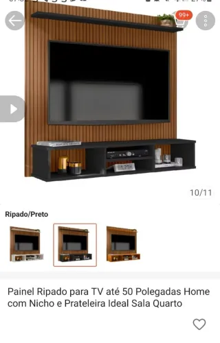 Painel ripado de TV
