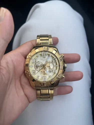 Relógio Technos Masculino Dourado Multifuncional Original - Excelente Estado
