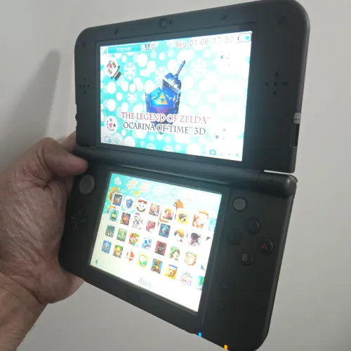 [RARIDADE] New Nintendo 3DS XL Black - Dupla Tela IPS - 100% Impecável (CIB)