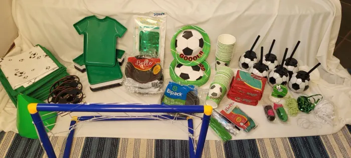 Kit Festa Futebol Completo + Decoração + Descartáveis + Golzinho<br><br>ou