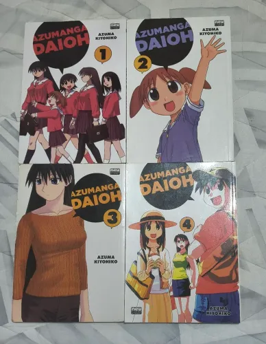 Azumanga Daioh completo (4 volumes) - Mangá NewPop