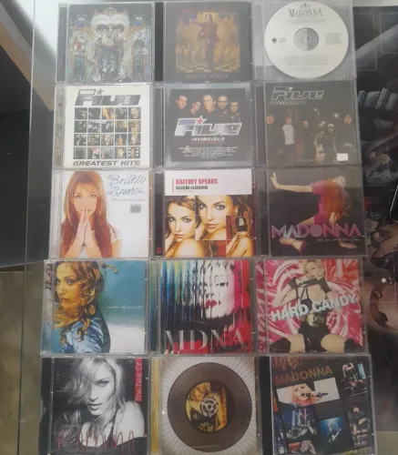 Cds Michael Jackson,Madonna,Britney Spears e Five