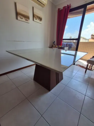 Mesa tampo de vidro