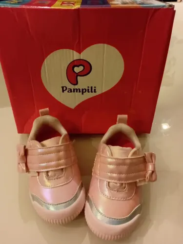 Tênis Infantil Pampili Yuyu Rosé Holográfico