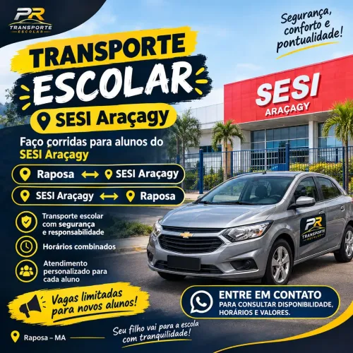 Transporte escolar da raposa para o Sesi araçagy