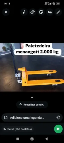 Paletedeira Menegotti manual