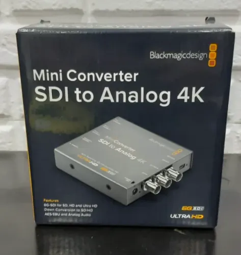 Conversor BlackmagicDesign SDI para Analógico 4K - Novo na caixa!