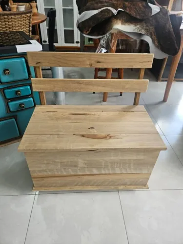 Caixa/Caixote de Lenha/ Bau De Lenha Madeira Imbuia Crú