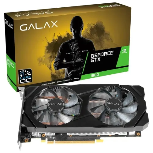 Placa de Vídeo Galax NVIDIA GeForce GTX 1660, 6GB GDDR5, 1-Click OC