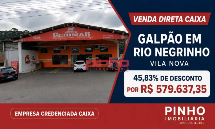 Galpão à venda, 420 m² por R$ 579.637,35 - Vila Nova - Rio Negrinho/SC