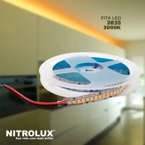 Fita LED Nitrolux 5 Metros 3000K - Branco Quente