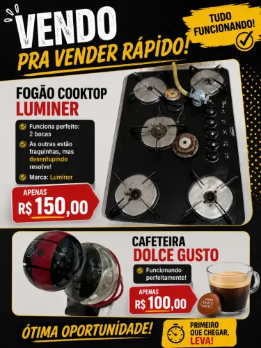 Vendo Fogão cooktop 