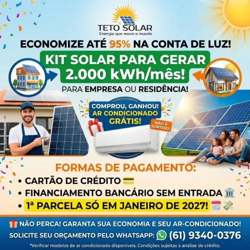 Energia solar para sua casa ou empresa