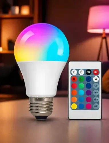 Lâmpada Colorida RGB com Controle Remoto