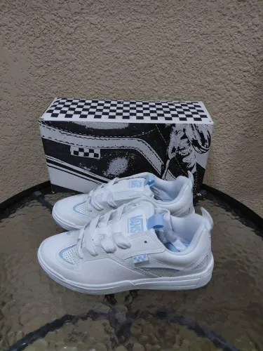 (Novo) Tênis Vans Mixxa Branco Azul (White/Baby Blue) - Tam 39
