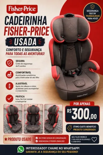 CADEIRINHA CARRO FISHER PRICE