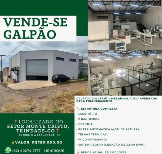 Galpão pra investidor ou empresa