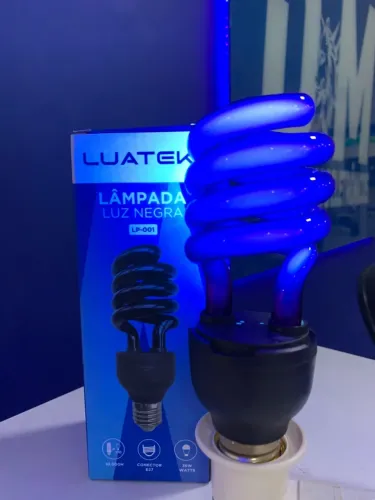 Lâmpada Luz Negra Espiral Luatek LP-001 36W Bocal E27 - Efeito Neon para Festa e Decoração
