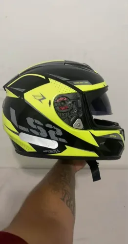 LS2 Vector FF397 Favorer na cor preto e amarelo neon