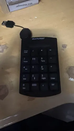 Teclado Numérico Multilaser c/ Fio USB Preto - 20 Teclas