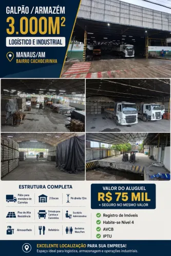 Galpão/Armazém 3.000m² Logístico Industrial c/ Docas - Cachoeirinha