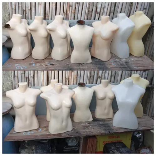 Lote com 7 manequins de busto feminino