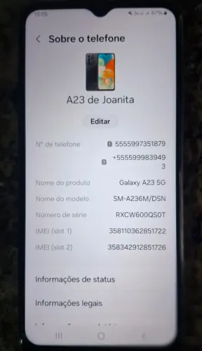 Celular Samsung Galaxy A23