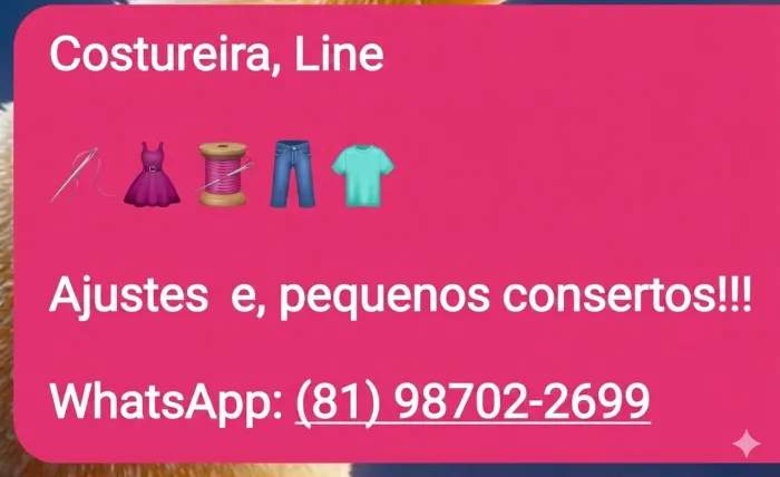 Costura de pequenas peças