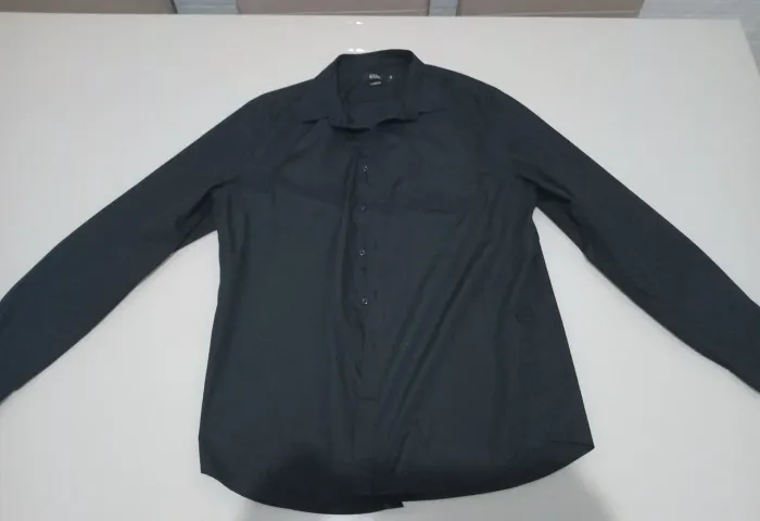 Camisa Social Preta tamanho 4/G