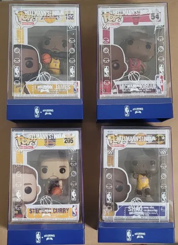 Kit Funko Pop NBA - Michael Jordan, LeBron, Curry e O'Neal (Lote ou Separado)