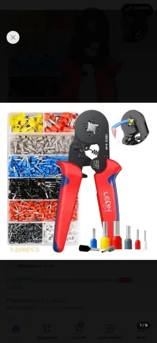 Kit Alicate Crimpador de Terminais Ilhós 0.25 a 10mm² + 1200 Terminais