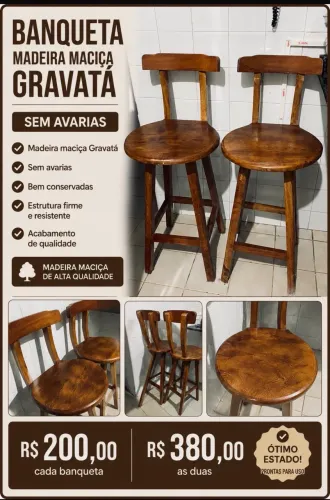 Banqueta alta angelim