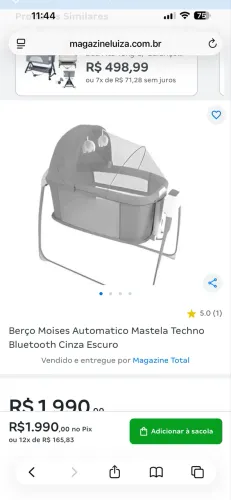 Berço mastela automático