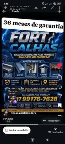 Calhas telhados ... vazamento