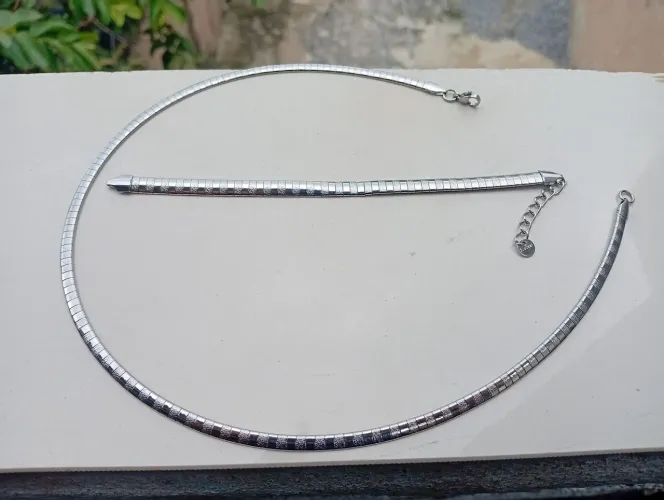 Conjunto de Colar com pulseira de Aço Inox