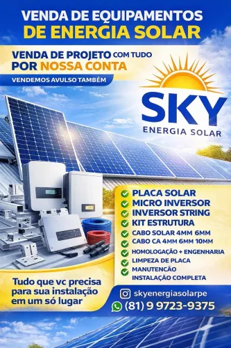 Energia solar - equipamentos a pronta entrega 