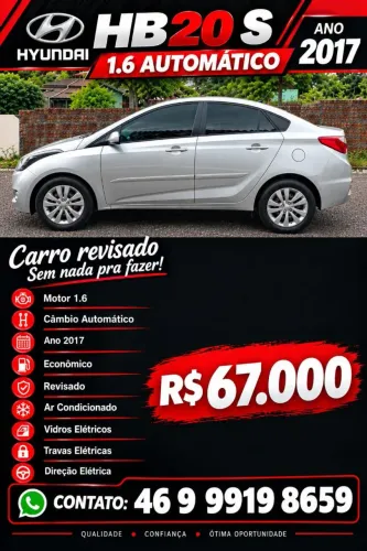 Hyundai HB20S Premium 1.6 Flex 16V Aut. 4P 2017